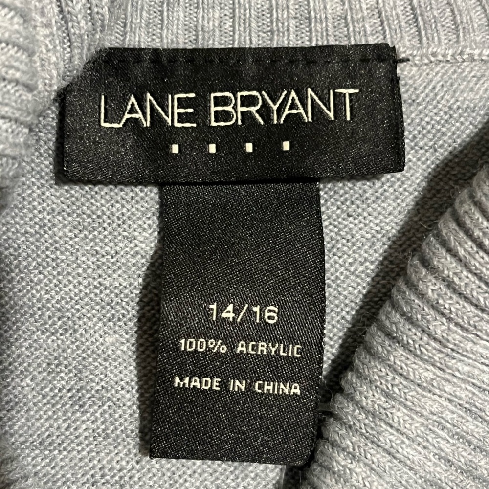 Lane Bryant Turtleneck Sweater Gray Soft Lightweight Acrylic 14/16 NWT - Picture 3 of 4